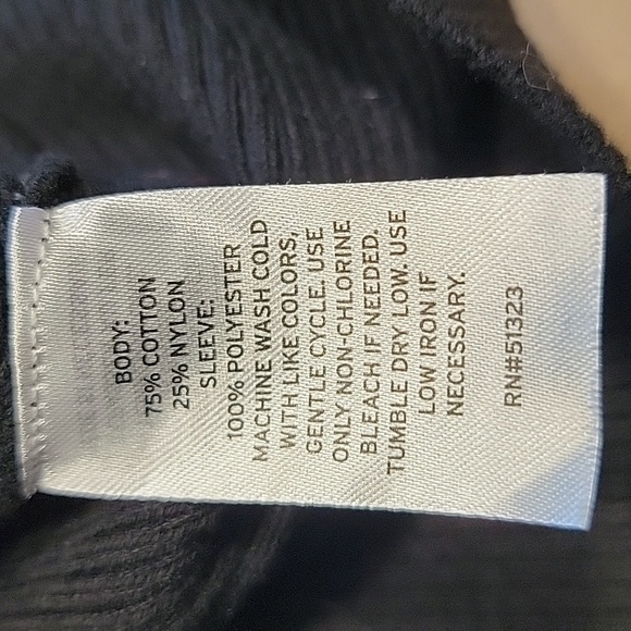 Halogen Size XS Black Ribbed Top, Long Sleeve, Sweetheart Neckline. Gently Used - Picture 12 of 12